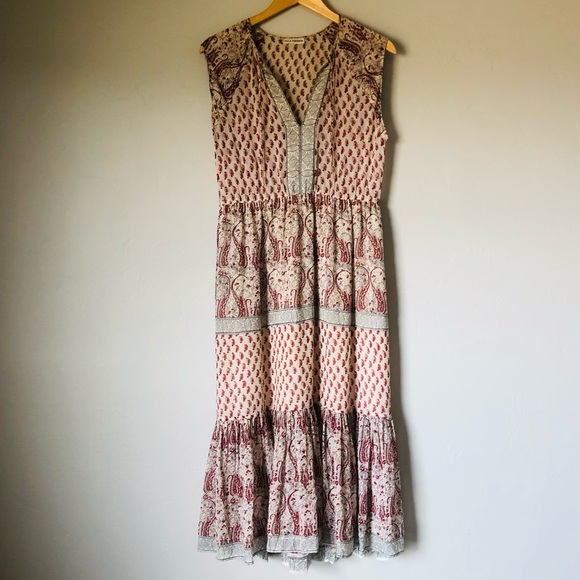 Ulla Johnson Georgette Tropez Midi Paisley Dress - Picture 3 of 16